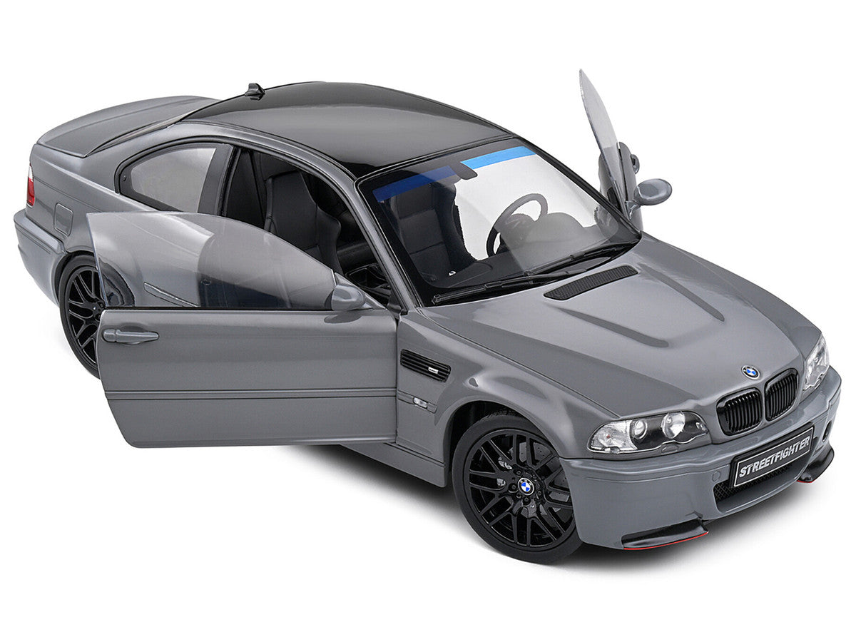 2000 BMW E46 M3 "Streetfighter" Nardo Gray with Black Top 1/18 Diecast Model Car by Solido LuxuryLifeWay Online Store