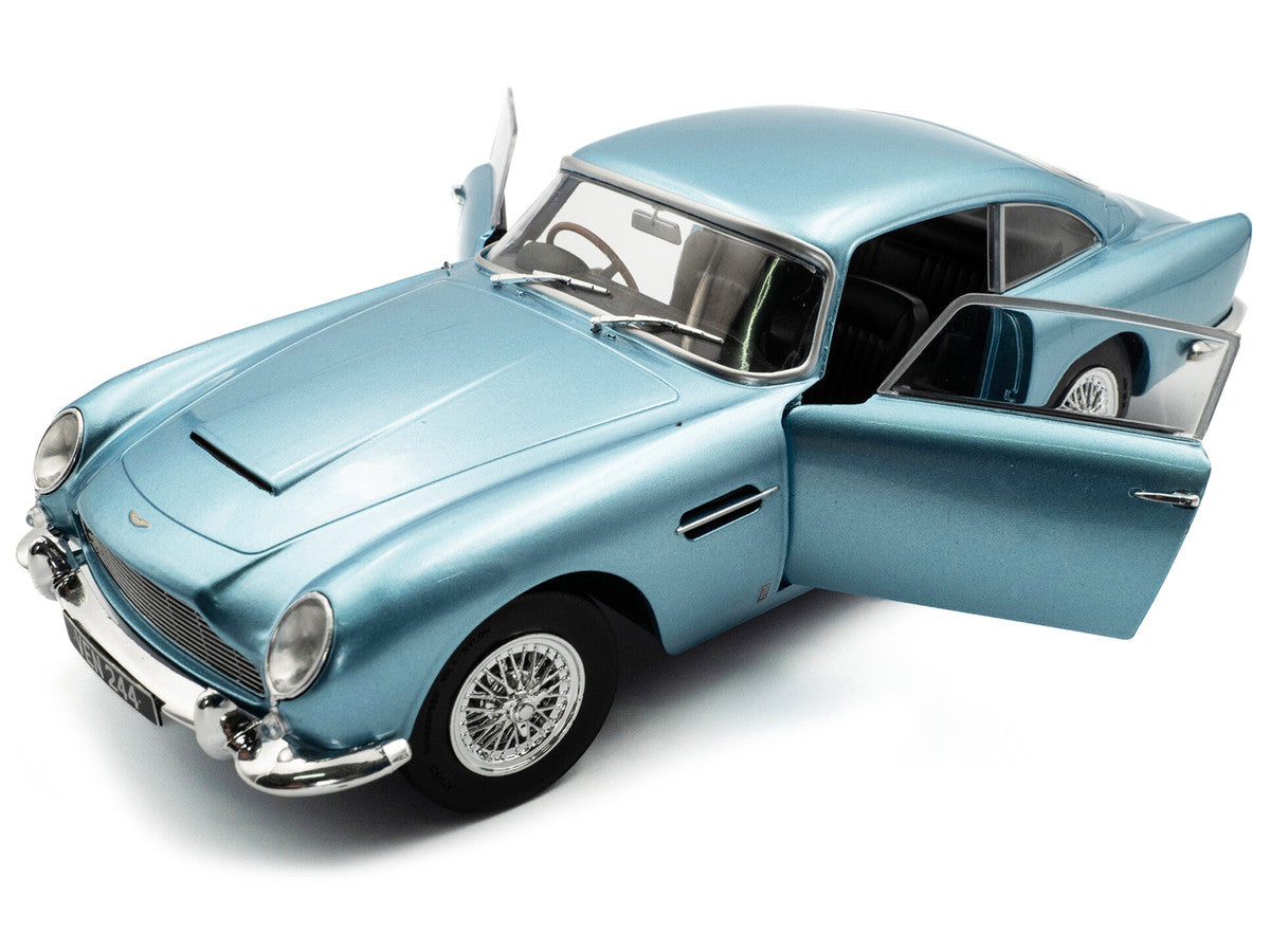 1964 Aston Martin DB5 RHD (Right Hand Drive) Light Blue Metallic 1/18 Diecast Model Car by Solido LuxuryLifeWay Online Store