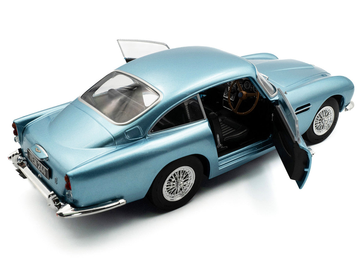 1964 Aston Martin DB5 RHD (Right Hand Drive) Light Blue Metallic 1/18 Diecast Model Car by Solido LuxuryLifeWay Online Store