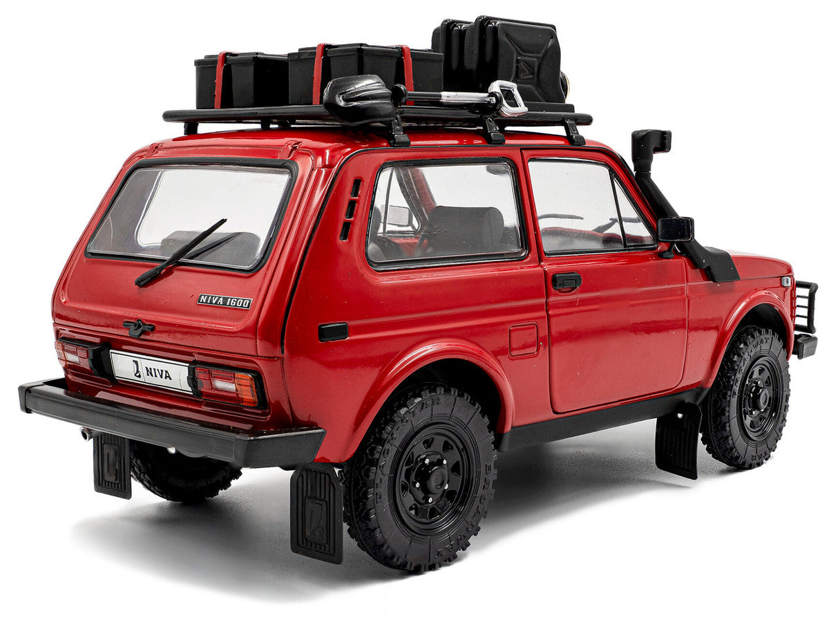 1980 Lada Niva Red with Roof Rack and Accessories 1/18 Diecast Model Car by Solido LuxuryLifeWay Online Store