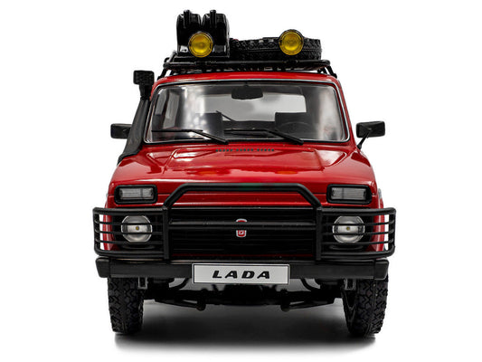 1980 Lada Niva Red with Roof Rack and Accessories 1/18 Diecast Model Car by Solido LuxuryLifeWay Online Store