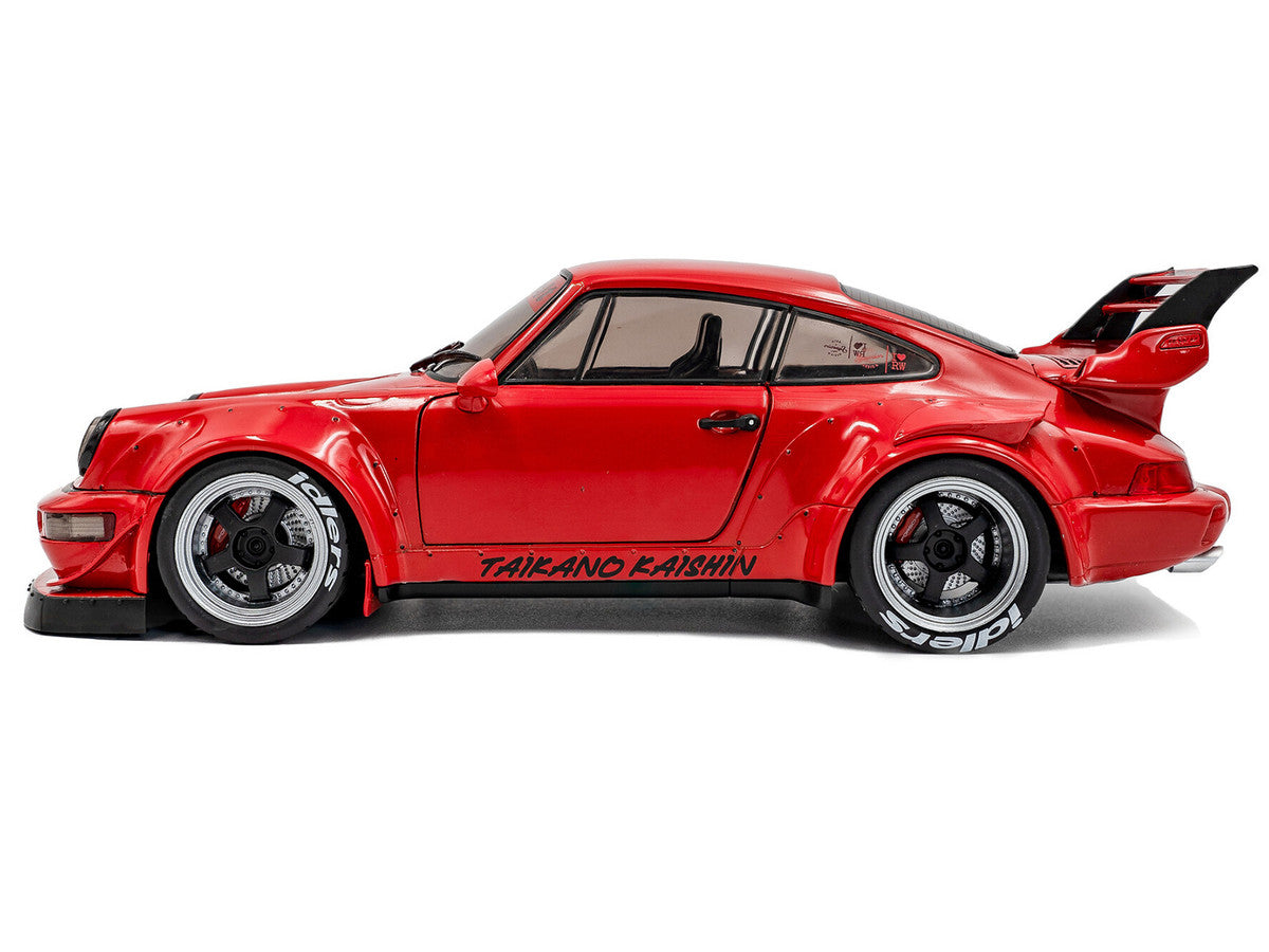 2024 RWB Bodykit "Taikano Kaishin" Red with Black Stripes 1/18 Diecast Model Car by Solido LuxuryLifeWay Online Store