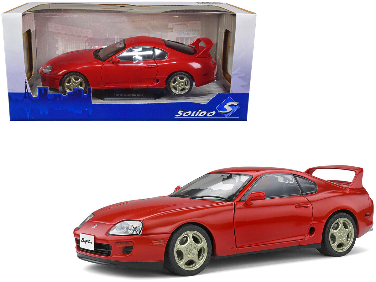 1993 Toyota Supra MK4 RHD (Right Hand Drive) Red 1/18 Diecast Model Car by Solido LuxuryLifeWay Online Store
