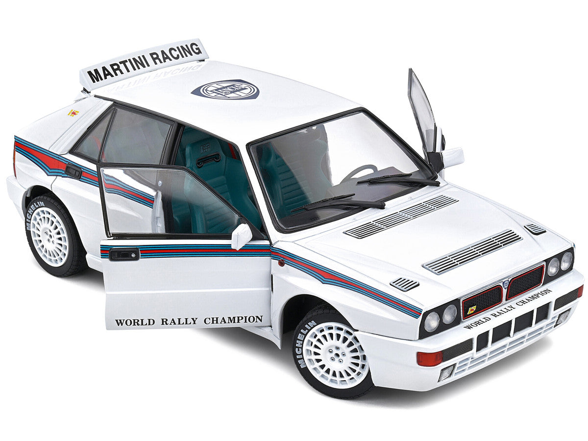 1992 Lancia Delta HF Integrale Evo 1 Martini 6 White with Blue and Red Stripes "World Rally Champion - Martini Racing" 1/18 Diecast Model Car by Solido LuxuryLifeWay Online Store