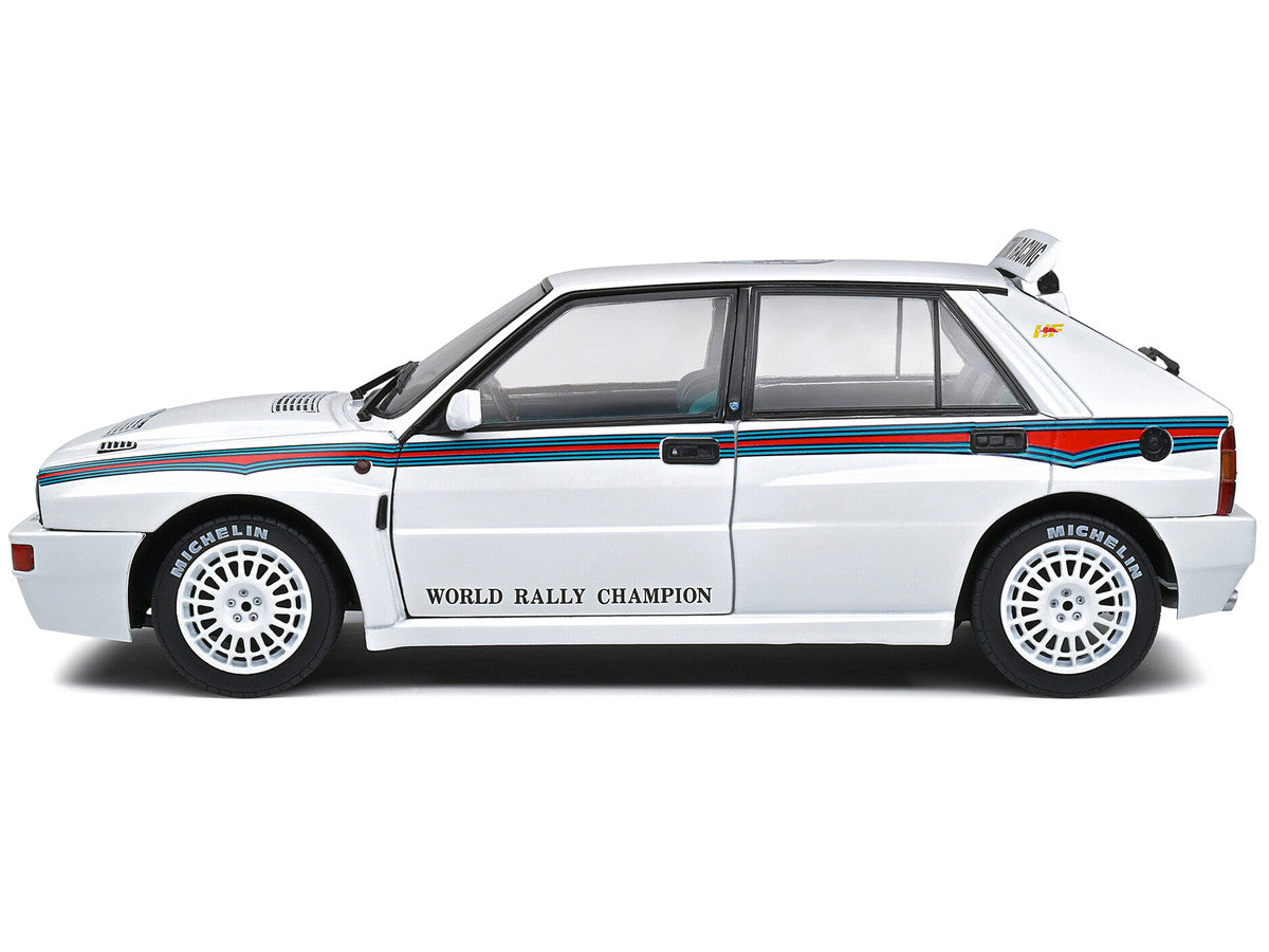 1992 Lancia Delta HF Integrale Evo 1 Martini 6 White with Blue and Red Stripes "World Rally Champion - Martini Racing" 1/18 Diecast Model Car by Solido LuxuryLifeWay Online Store