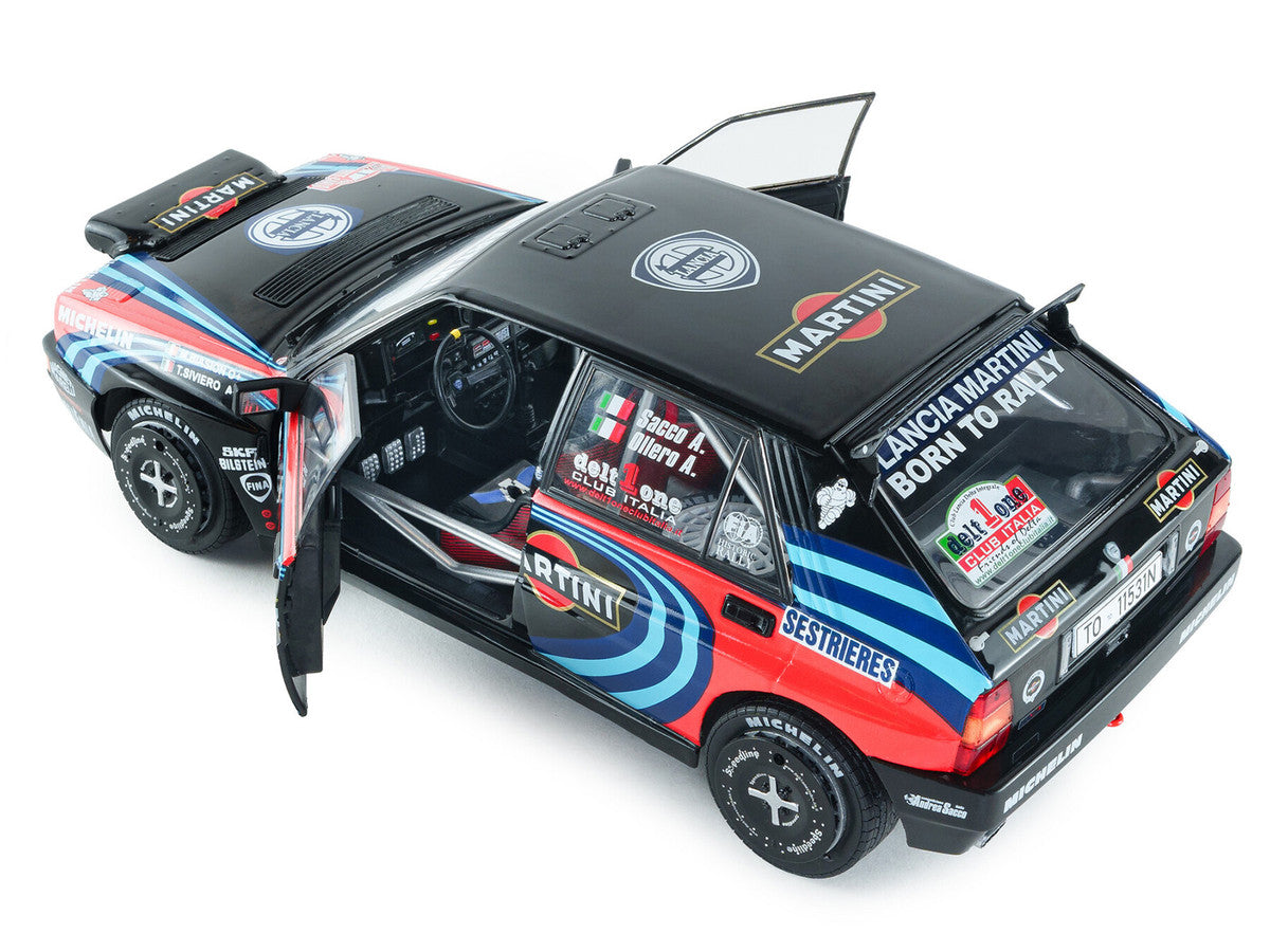 Lancia Delta HF Integrale #1 A. Sacco - A. Ollero "Miki Biasion Martini Racing Rallye Monte Carlo 1990 Tribute" FIA Historic Rally (2026) "Competition" Series 1/18 Diecast Model Car by Solido LuxuryLifeWay Online Store