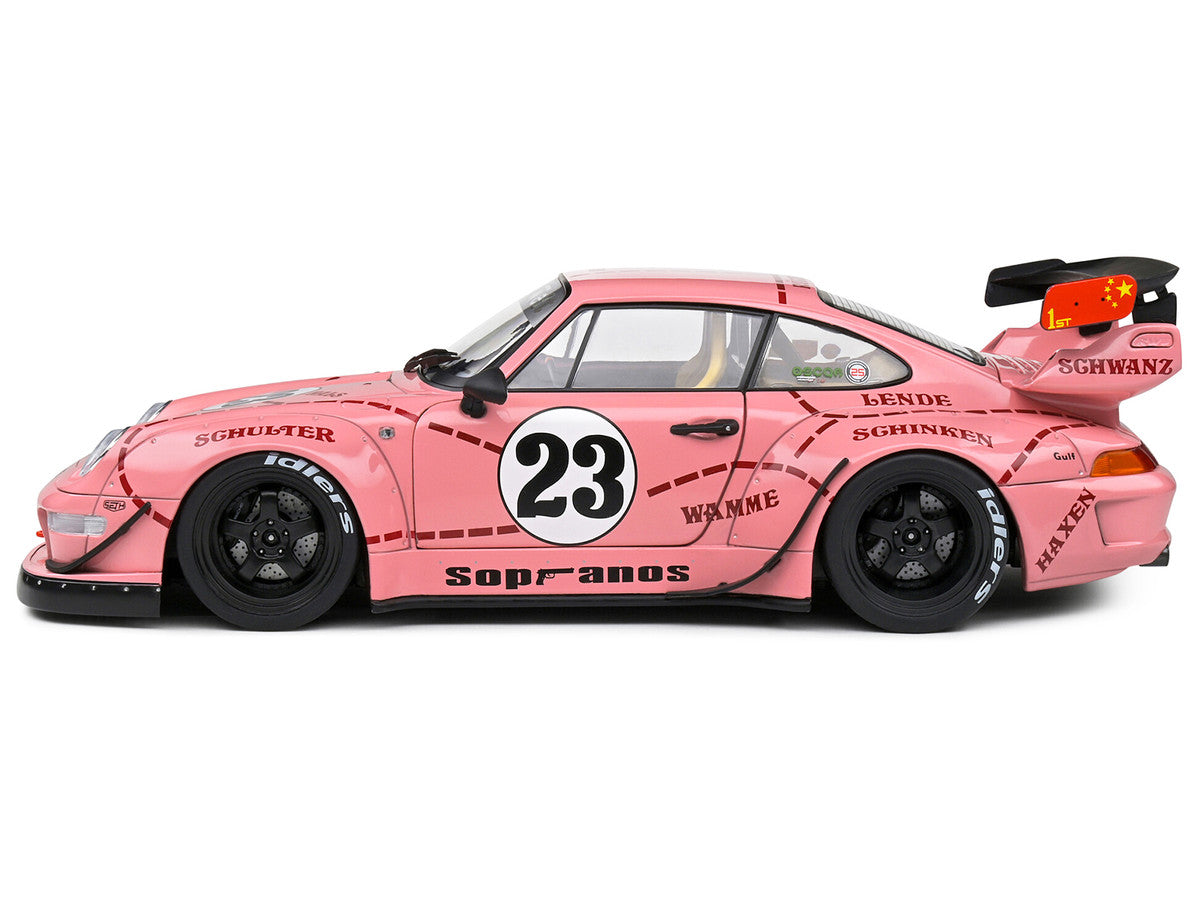 2020 RWB Bodykit #23 "Pink Pig" Pink with Graphics 1/18 Diecast Model Car by Solido LuxuryLifeWay Online Store