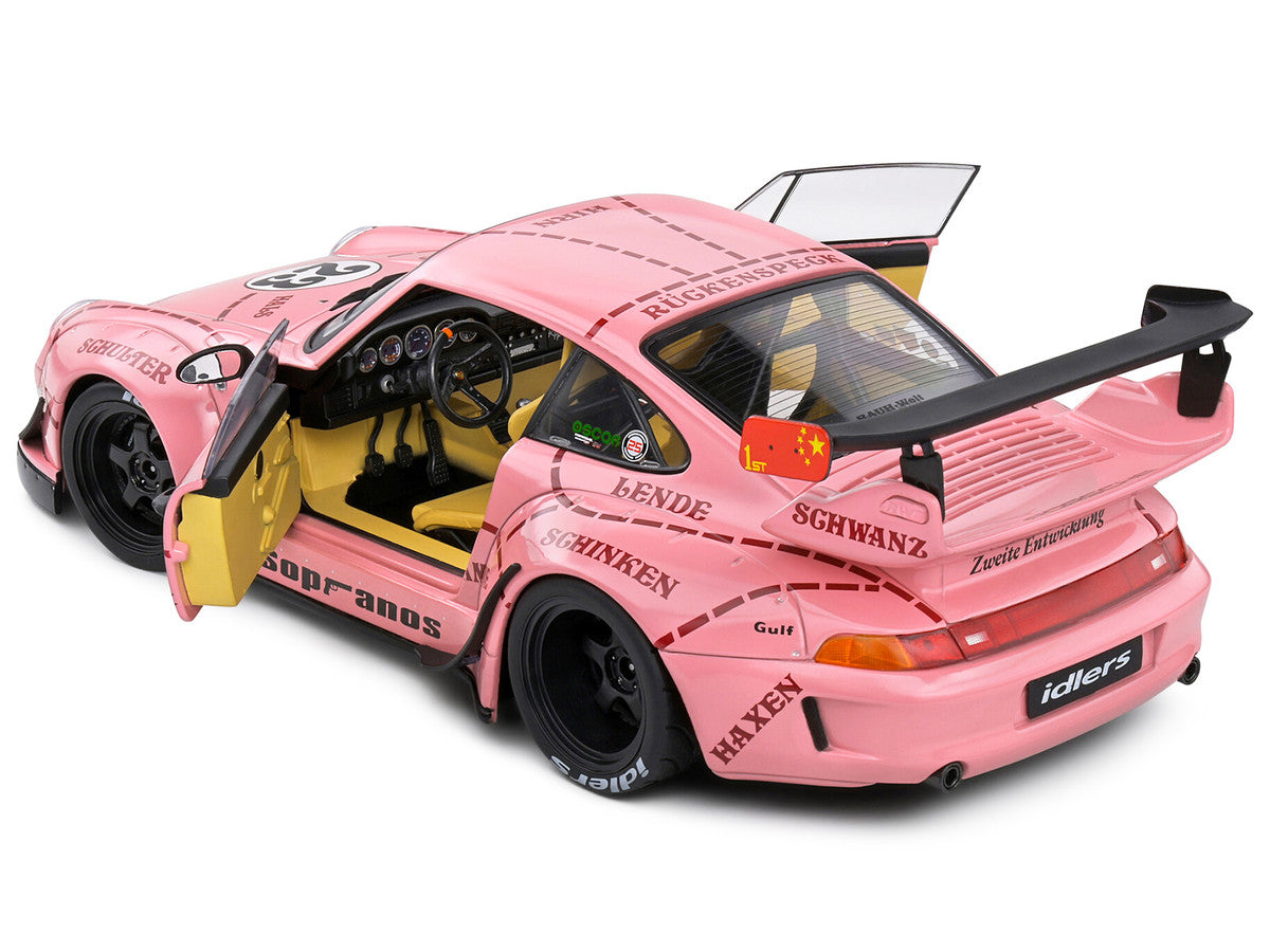 2020 RWB Bodykit #23 "Pink Pig" Pink with Graphics 1/18 Diecast Model Car by Solido LuxuryLifeWay Online Store