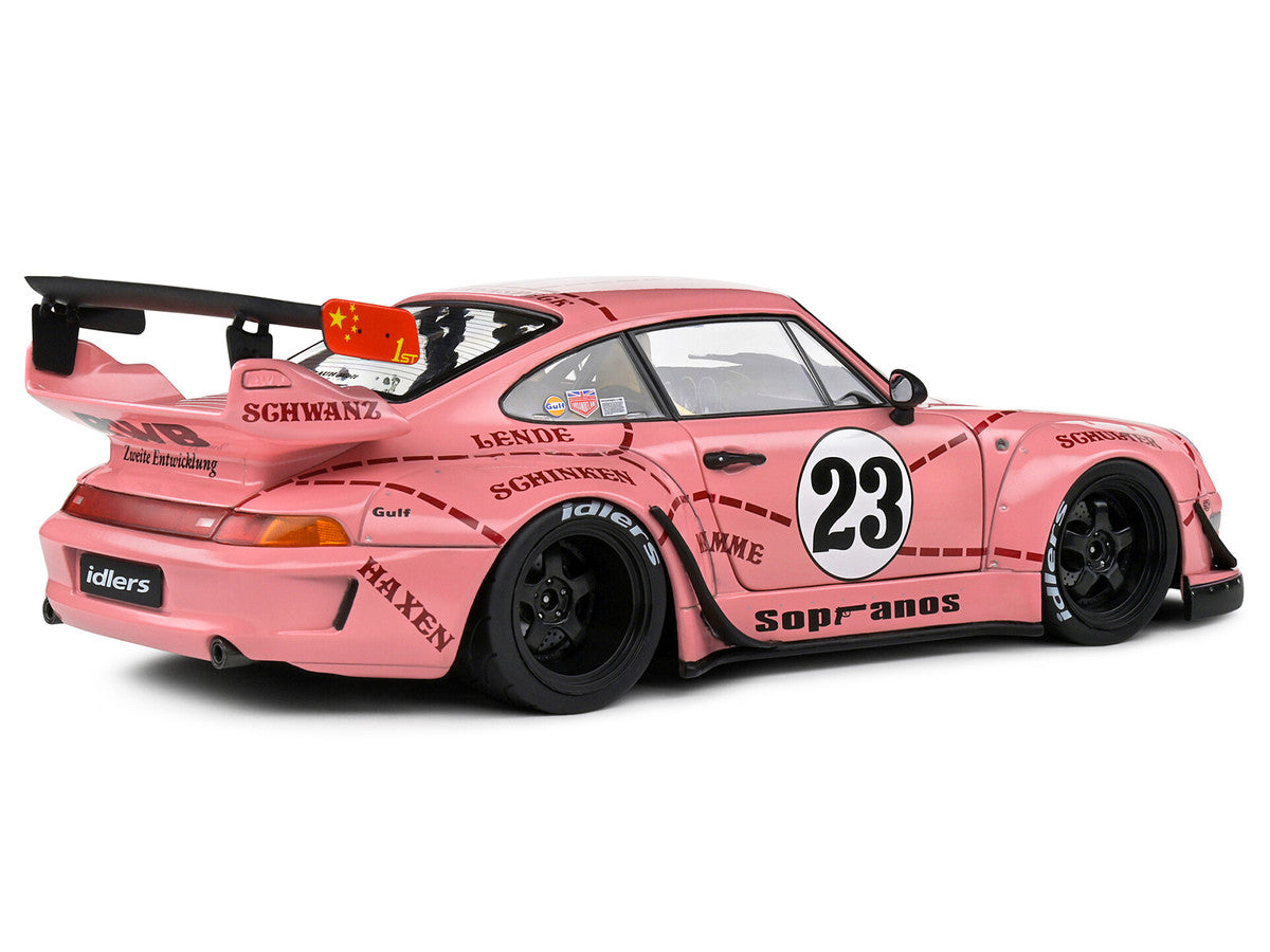 2020 RWB Bodykit #23 "Pink Pig" Pink with Graphics 1/18 Diecast Model Car by Solido LuxuryLifeWay Online Store