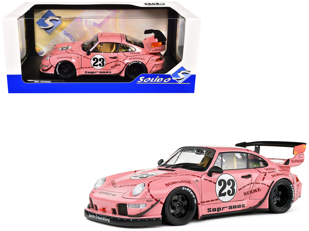 2020 RWB Bodykit #23 "Pink Pig" Pink with Graphics 1/18 Diecast Model Car by Solido LuxuryLifeWay Online Store