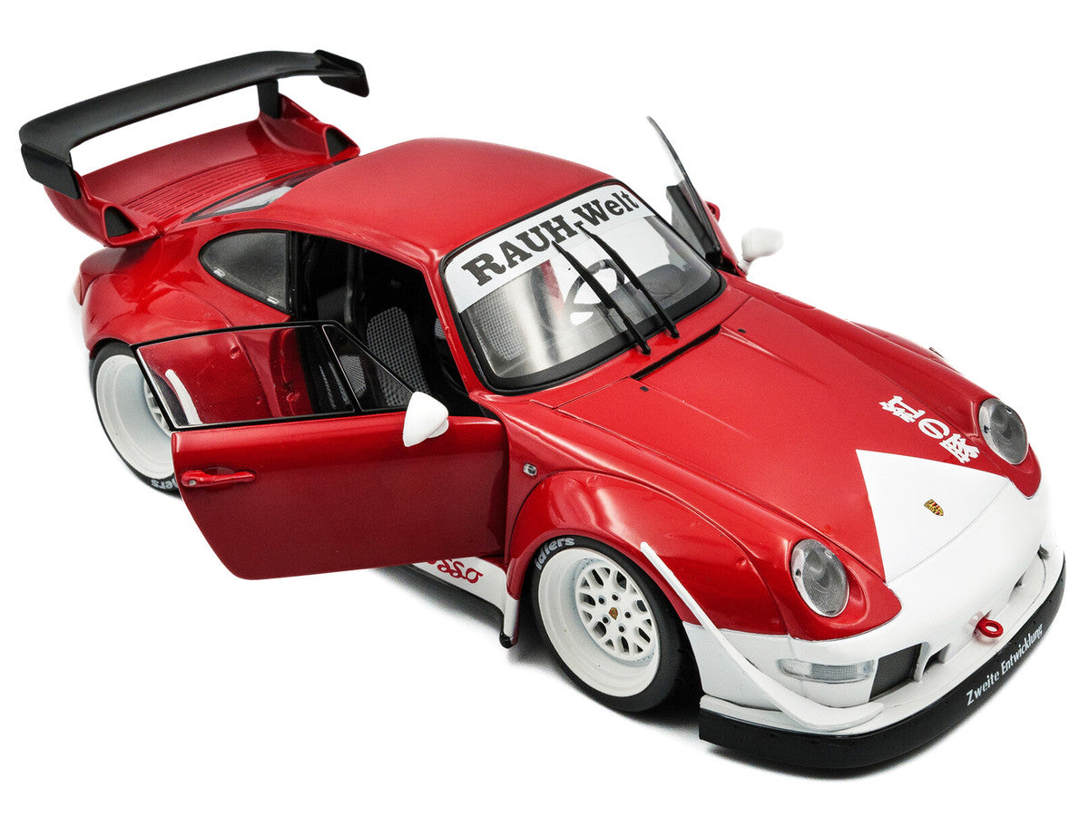 2020 RWB Bodykit "Porco Rosso" Red and White 1/18 Diecast Model Car by Solido LuxuryLifeWay Online Store