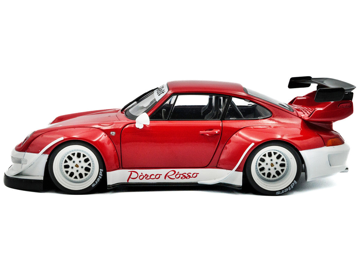 2020 RWB Bodykit "Porco Rosso" Red and White 1/18 Diecast Model Car by Solido LuxuryLifeWay Online Store
