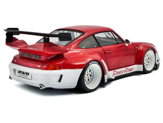 2020 RWB Bodykit "Porco Rosso" Red and White 1/18 Diecast Model Car by Solido LuxuryLifeWay Online Store