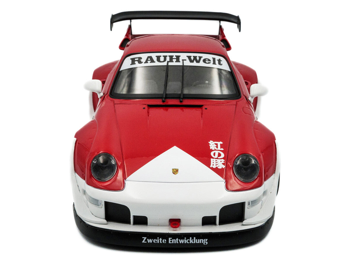 2020 RWB Bodykit "Porco Rosso" Red and White 1/18 Diecast Model Car by Solido LuxuryLifeWay Online Store