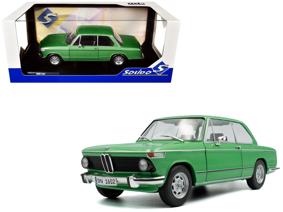 1971 BMW 1602 Taiga Green Metallic 1/18 Diecast Model Car by Solido LuxuryLifeWay Online Store