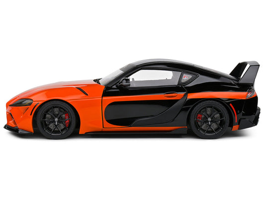 2024 Toyota GR Supra "StreetFighter" Orange and Black 1/18 Diecast Model Car by Solido LuxuryLifeWay Online Store
