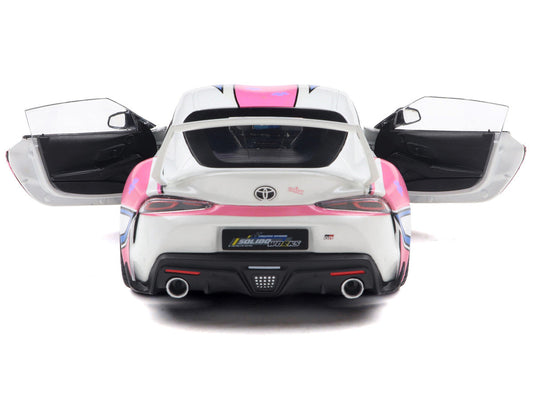 2024 Toyota GR Supra "Itasha" White with Graphics "StreetFighters" 1/18 Diecast Model Car by Solido LuxuryLifeWay Online Store