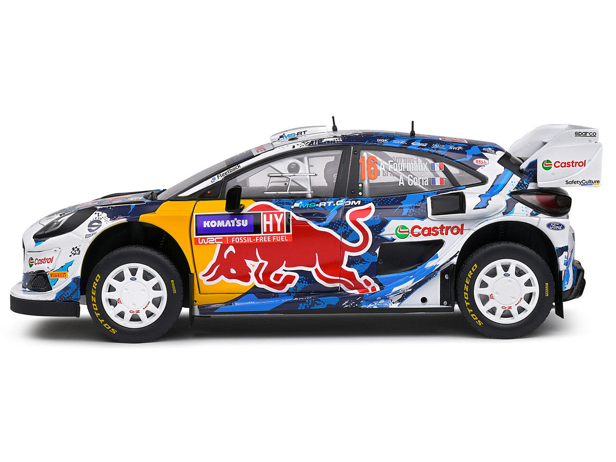 Ford Puma Rally1 Hybrid #16 Adrien Fourmaux - Alexandre Coria 3rd Place "Rally Sweden" (2024) "Competition" Series 1/18 Diecast Model Car by Solido LuxuryLifeWay Online Store