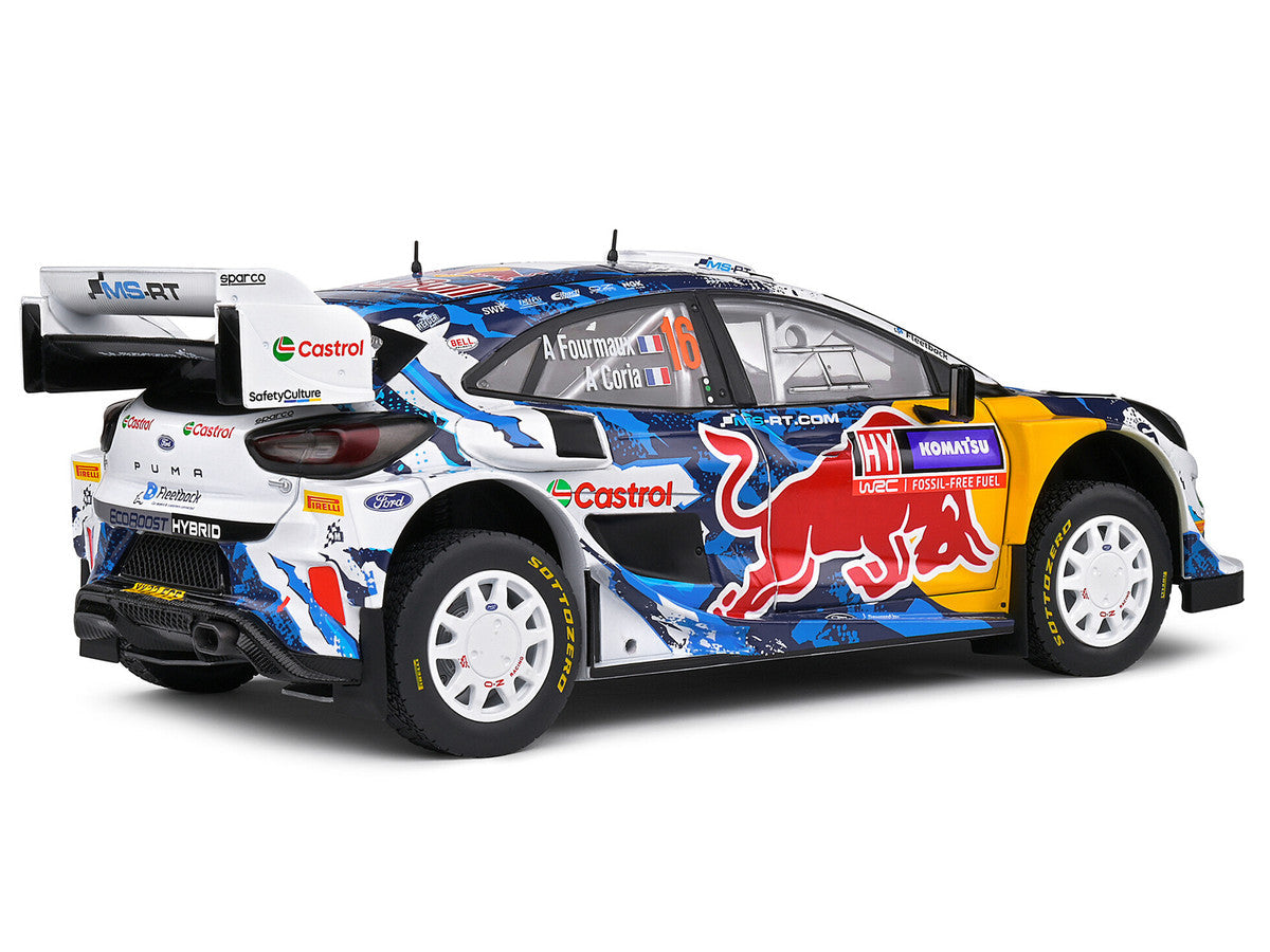 Ford Puma Rally1 Hybrid #16 Adrien Fourmaux - Alexandre Coria 3rd Place "Rally Sweden" (2024) "Competition" Series 1/18 Diecast Model Car by Solido LuxuryLifeWay Online Store