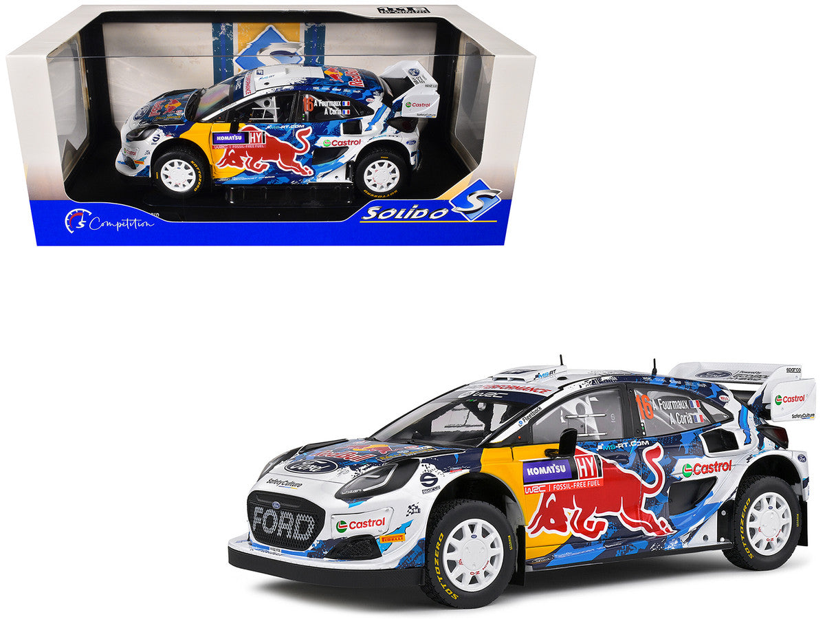 Ford Puma Rally1 Hybrid #16 Adrien Fourmaux - Alexandre Coria 3rd Place "Rally Sweden" (2024) "Competition" Series 1/18 Diecast Model Car by Solido LuxuryLifeWay Online Store