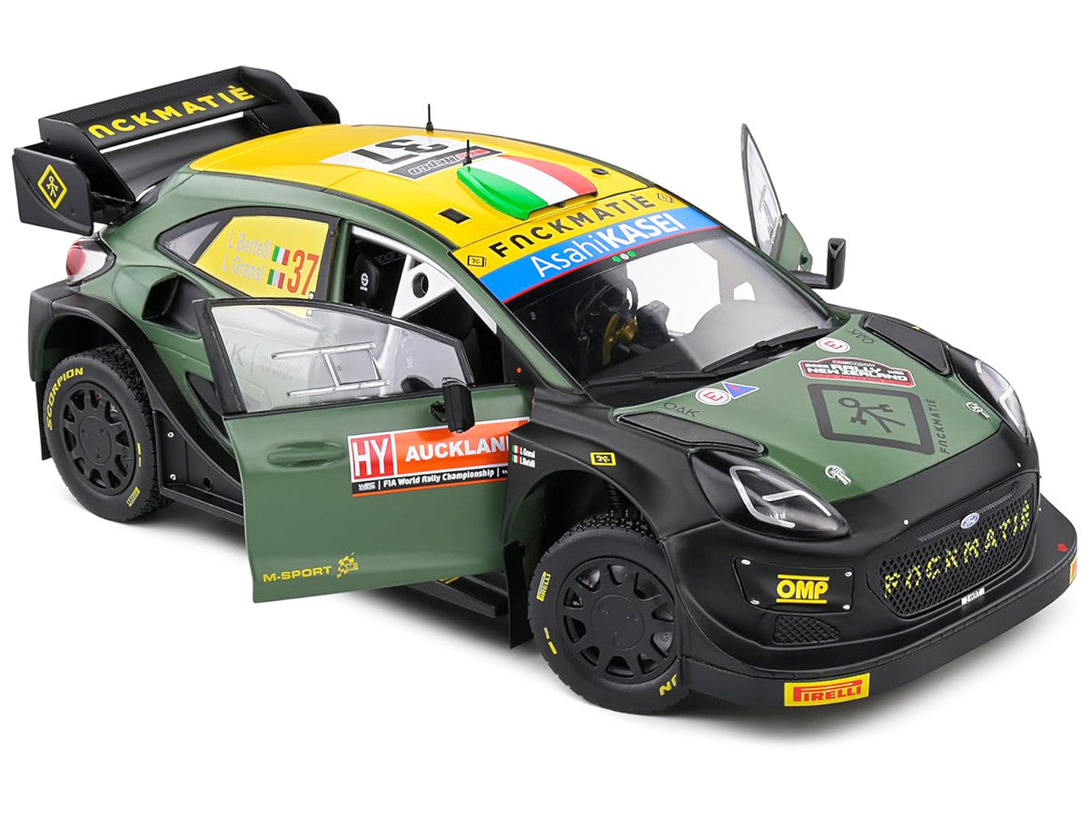 Ford Puma Rally1 Hybrid #37 Lorenzo Bertelli - Lorenzo Granai "Rally New Zealand" (2022) "Competition" Series 1/18 Diecast Model Car by Solido LuxuryLifeWay Online Store