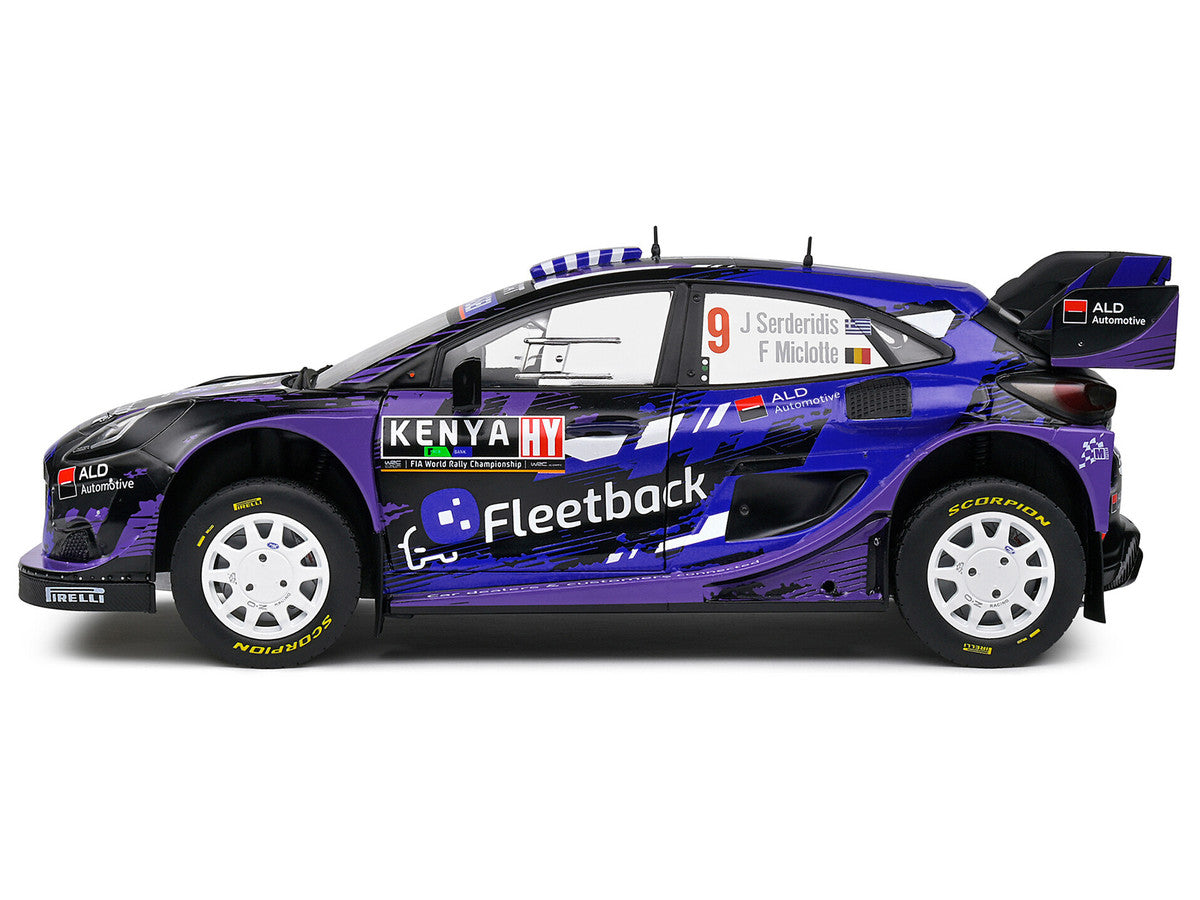 Ford Puma Rally1 Hybrid #9 Jourdan Serderidis - Frederic Miclotte "Safari Rally Kenya" (2022) "Competition" Series 1/18 Diecast Model Car by Solido LuxuryLifeWay Online Store