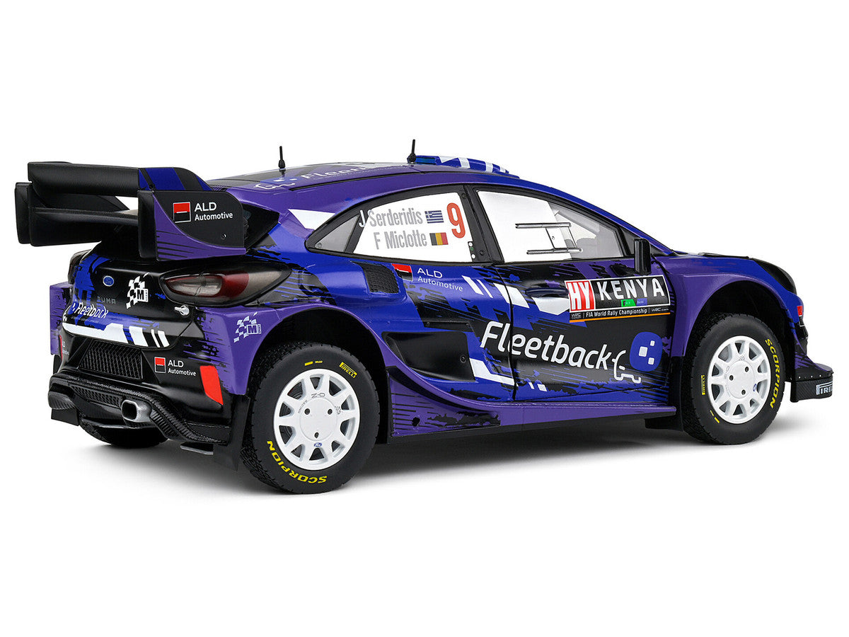 Ford Puma Rally1 Hybrid #9 Jourdan Serderidis - Frederic Miclotte "Safari Rally Kenya" (2022) "Competition" Series 1/18 Diecast Model Car by Solido LuxuryLifeWay Online Store