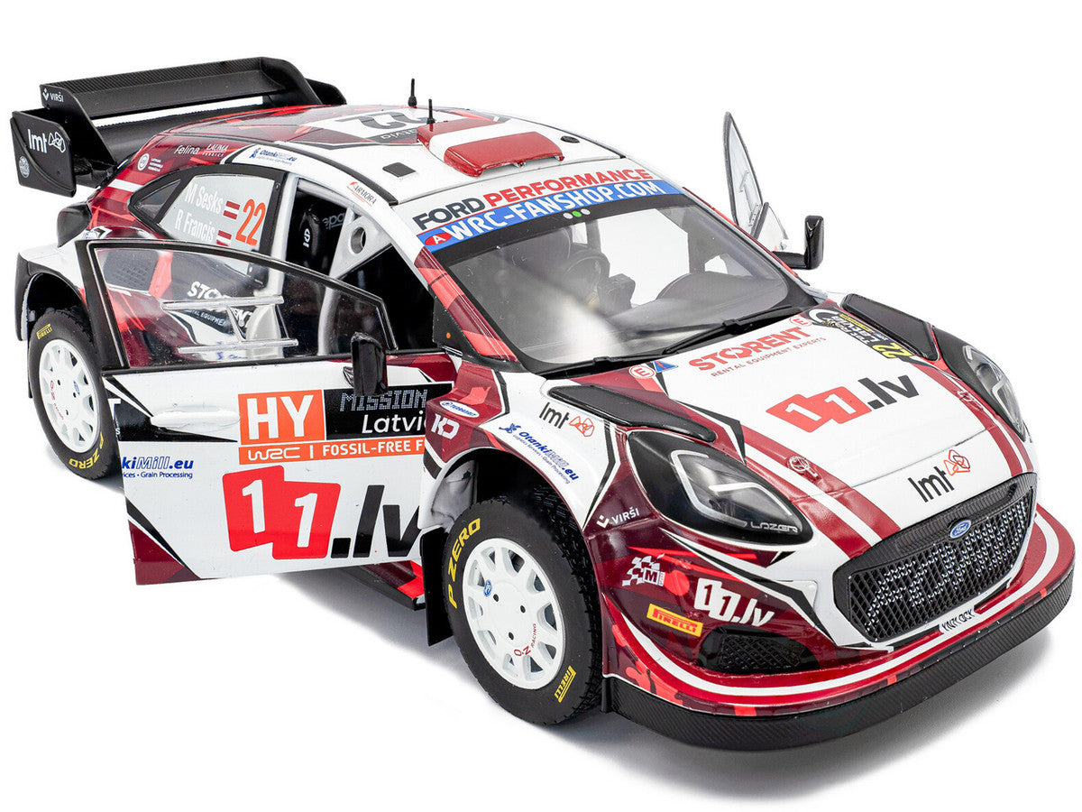 Ford Puma Rally1 #22 Martins Sesks - Renars Francis "Rally Latvia" (2024) "Competition" Series 1/18 Diecast Model Car by Solido LuxuryLifeWay Online Store