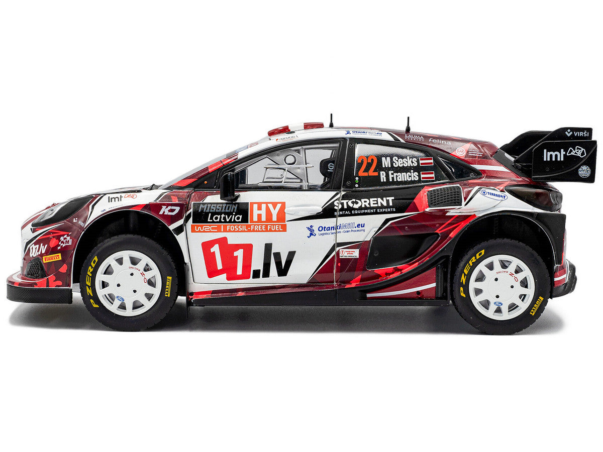 Ford Puma Rally1 #22 Martins Sesks - Renars Francis "Rally Latvia" (2024) "Competition" Series 1/18 Diecast Model Car by Solido LuxuryLifeWay Online Store