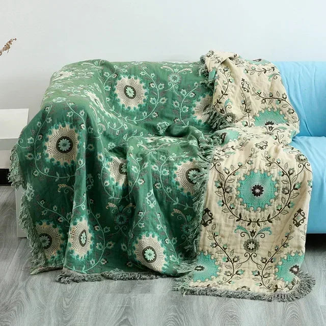 Nordic Throw Blanket For Beds Cotton Double Sided Sofa Cover Sofa Cushion Soft Blanket Leisure Bedspread Four Seasons Thin Quilt Pi-Mart