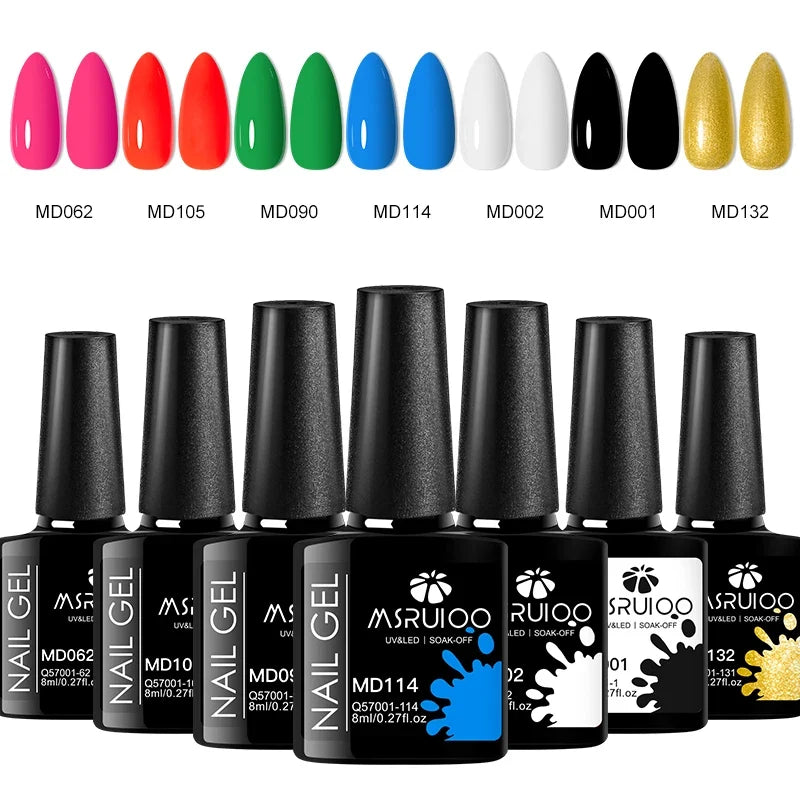 7pc Nail Gel Polish Set DIY Nail Art Design All For Decoration Soak Off UV Gel Long Lasting Manicure Painting Gel Vernis Kits Tri Light Beauty