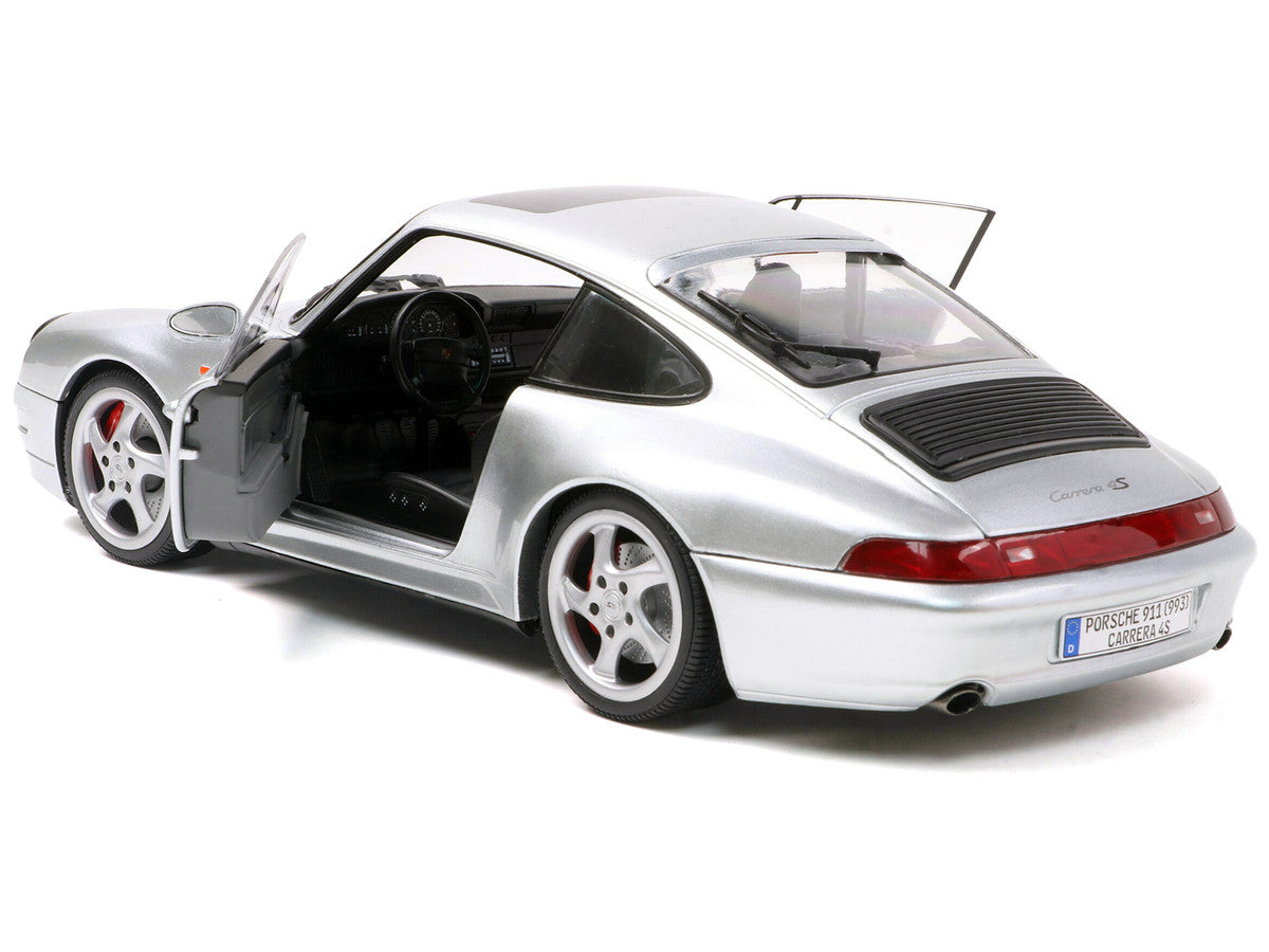 1996 Porsche 911 (993) 4S Polar Silver Metallic 1/18 Diecast Model Car by Solido LuxuryLifeWay Online Store