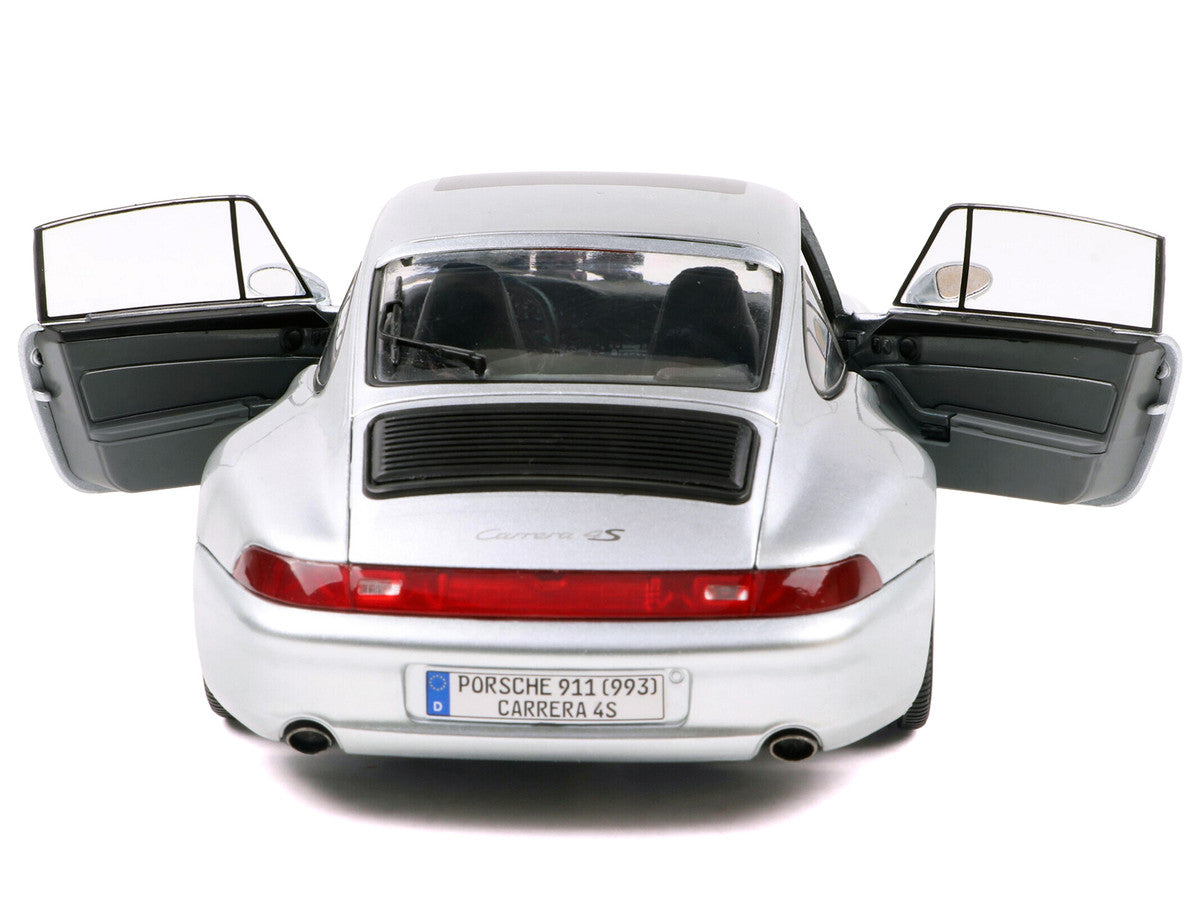 1996 Porsche 911 (993) 4S Polar Silver Metallic 1/18 Diecast Model Car by Solido LuxuryLifeWay Online Store