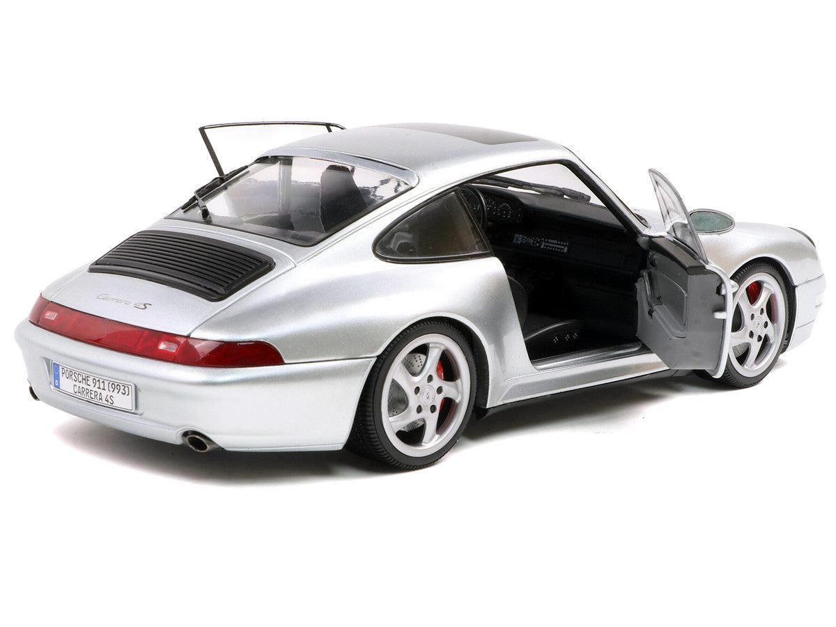 1996 Porsche 911 (993) 4S Polar Silver Metallic 1/18 Diecast Model Car by Solido LuxuryLifeWay Online Store