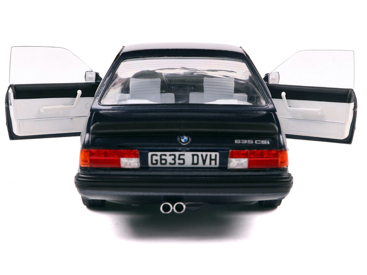 1984 BMW 635 CSI (E24) Macau Blue Metallic 1/18 Diecast Model Car by Solido LuxuryLifeWay Online Store