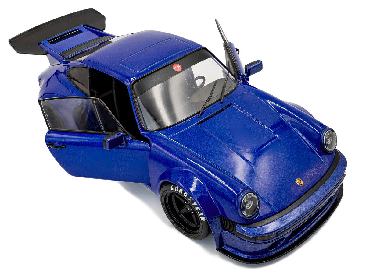 2024 Porsche 911 KS-R by Khyzyl Saleem Dark Blue Metallic 1/18 Diecast Model Car by Solido LuxuryLifeWay Online Store