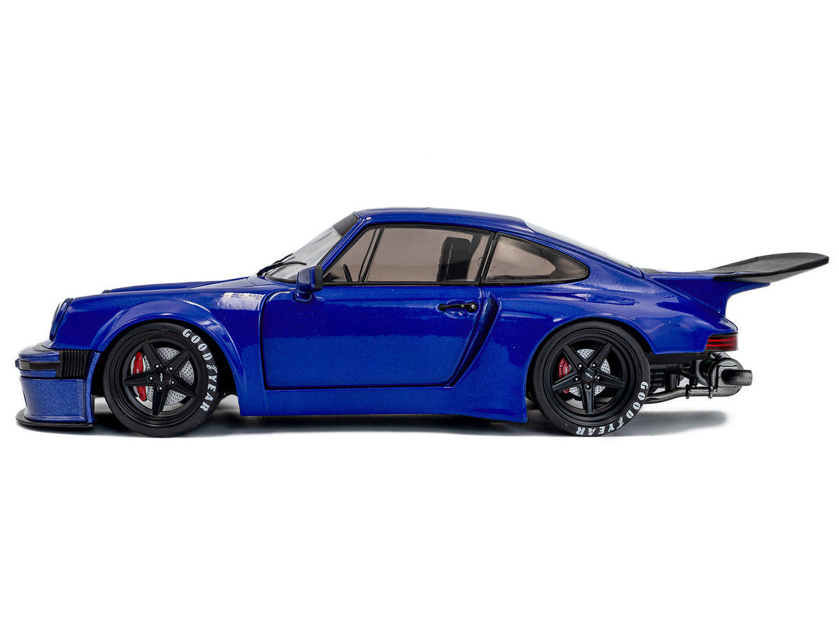2024 Porsche 911 KS-R by Khyzyl Saleem Dark Blue Metallic 1/18 Diecast Model Car by Solido LuxuryLifeWay Online Store