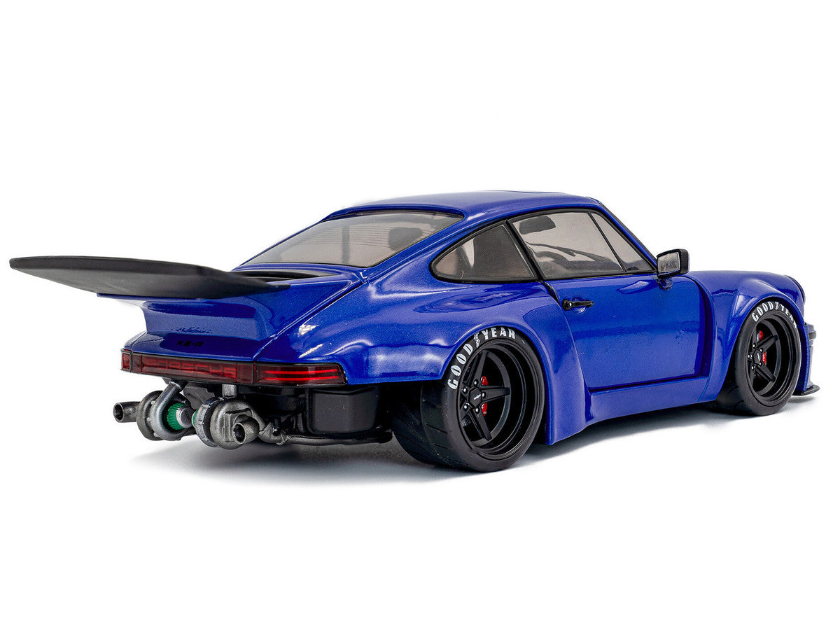 2024 Porsche 911 KS-R by Khyzyl Saleem Dark Blue Metallic 1/18 Diecast Model Car by Solido LuxuryLifeWay Online Store