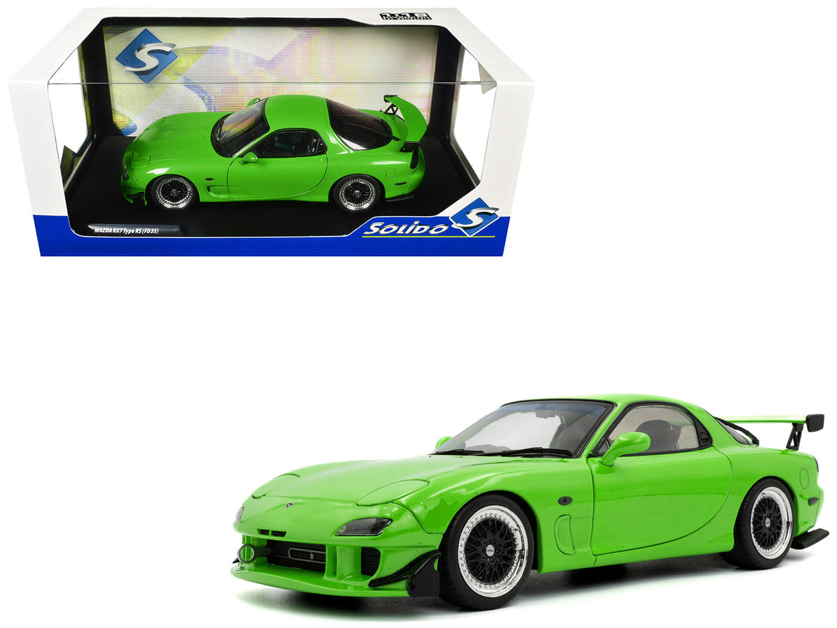 1999 Mazda RX7 Type RS (FD3RS) RHD (Right Hand Drive) Neon Green 1/18 Diecast Model Car by Solido LuxuryLifeWay Online Store