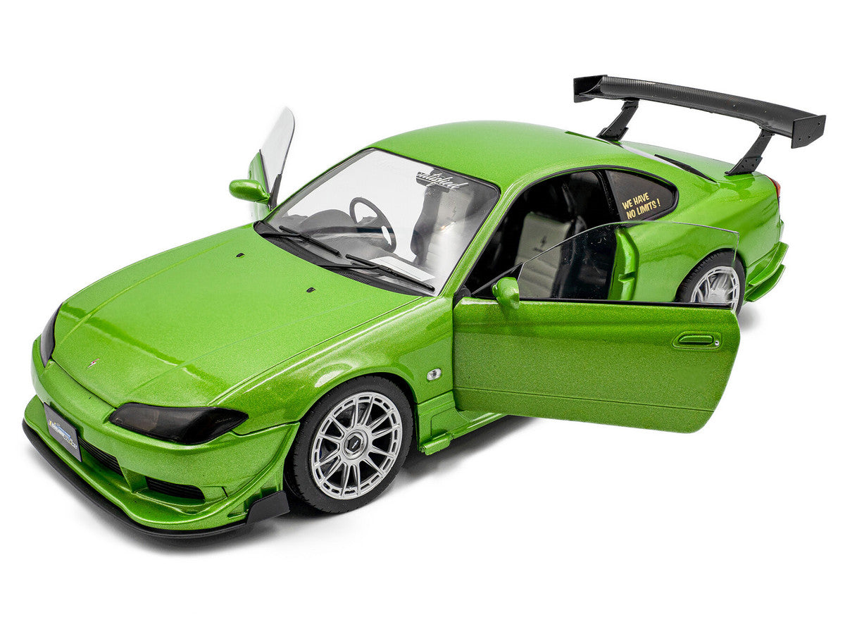 1999 Nissan Silvia S15 Spec-R Aero RHD (Right Hand Drive) "Never Satisfied" Green Metallic 1/18 Diecast Model Car by Solido LuxuryLifeWay Online Store