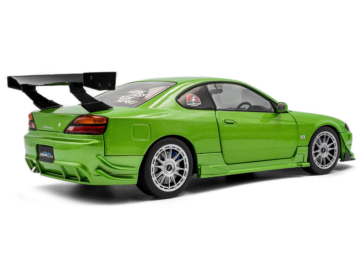 1999 Nissan Silvia S15 Spec-R Aero RHD (Right Hand Drive) "Never Satisfied" Green Metallic 1/18 Diecast Model Car by Solido LuxuryLifeWay Online Store
