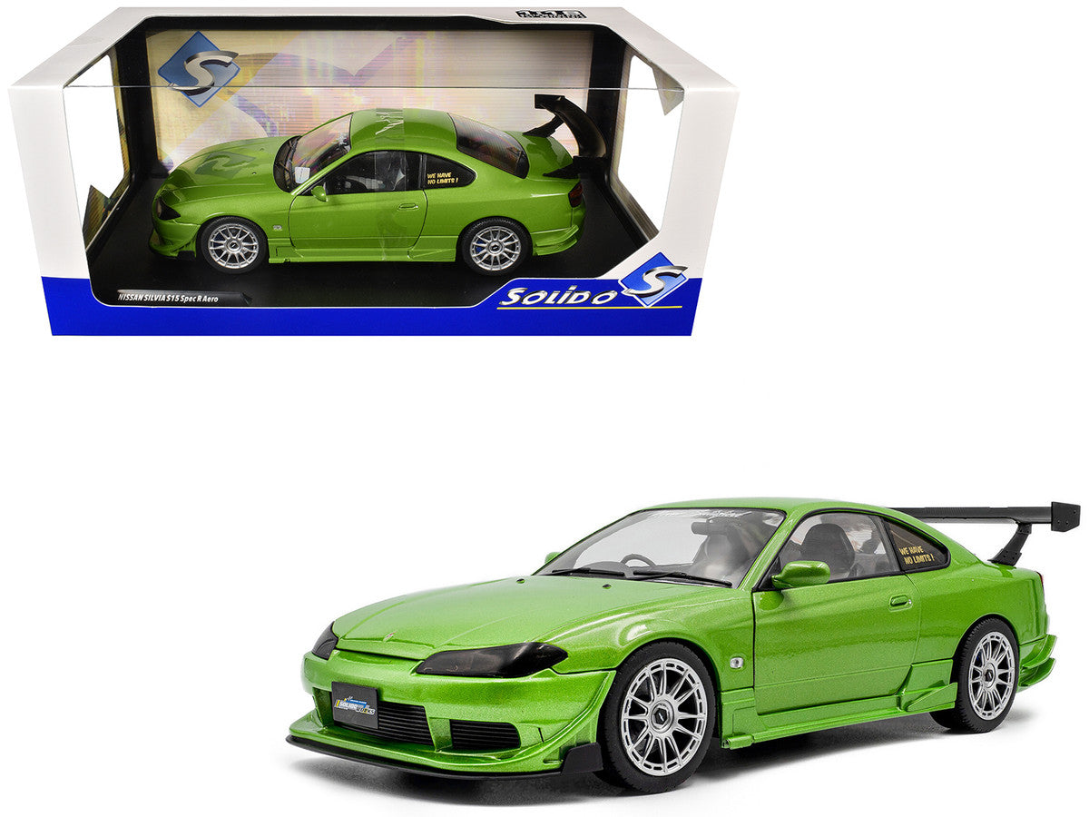 1999 Nissan Silvia S15 Spec-R Aero RHD (Right Hand Drive) "Never Satisfied" Green Metallic 1/18 Diecast Model Car by Solido LuxuryLifeWay Online Store