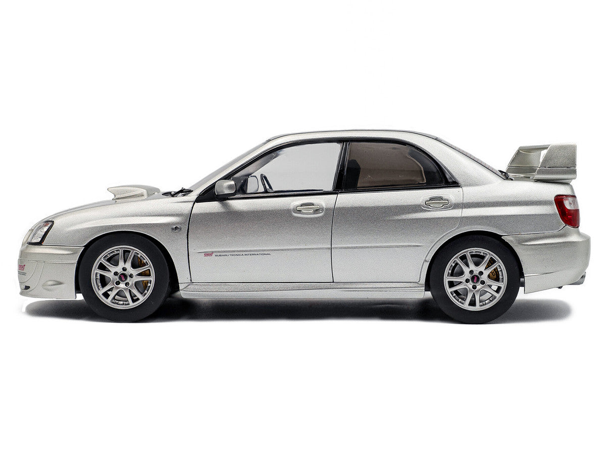 2004 Subaru Impreza WRX STI RHD (Right Hand Drive) Premium Silver Effect 1/18 Diecast Model Car by Solido LuxuryLifeWay Online Store