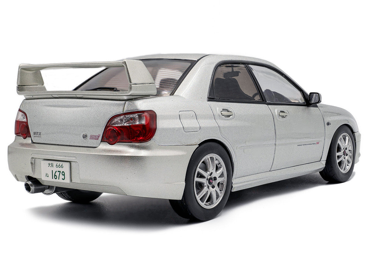 2004 Subaru Impreza WRX STI RHD (Right Hand Drive) Premium Silver Effect 1/18 Diecast Model Car by Solido LuxuryLifeWay Online Store