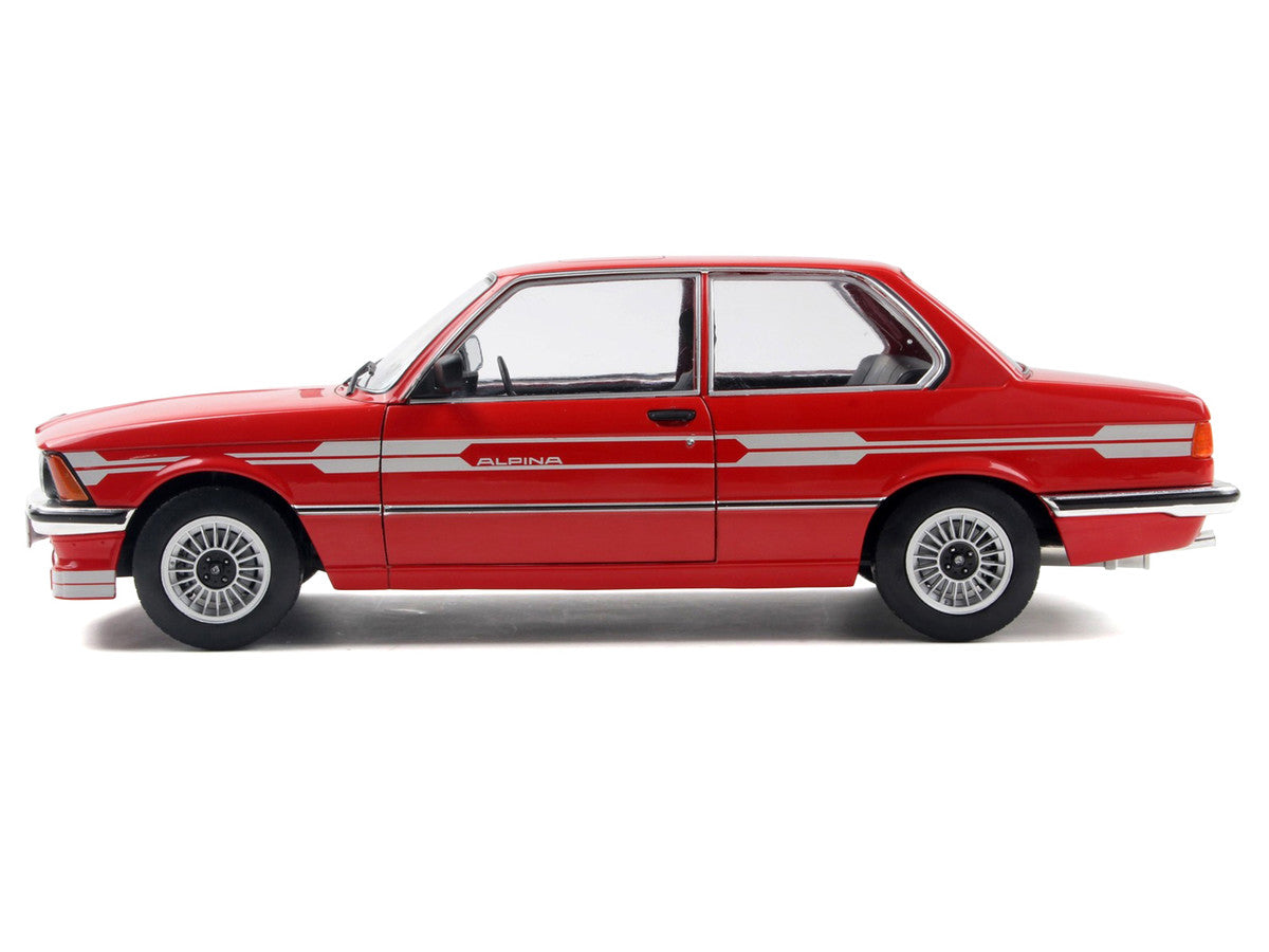 1980 Alpina E21 C1 2.3 Red with Gray Stripes 1/18 Diecast Model Car by Solido LuxuryLifeWay Online Store