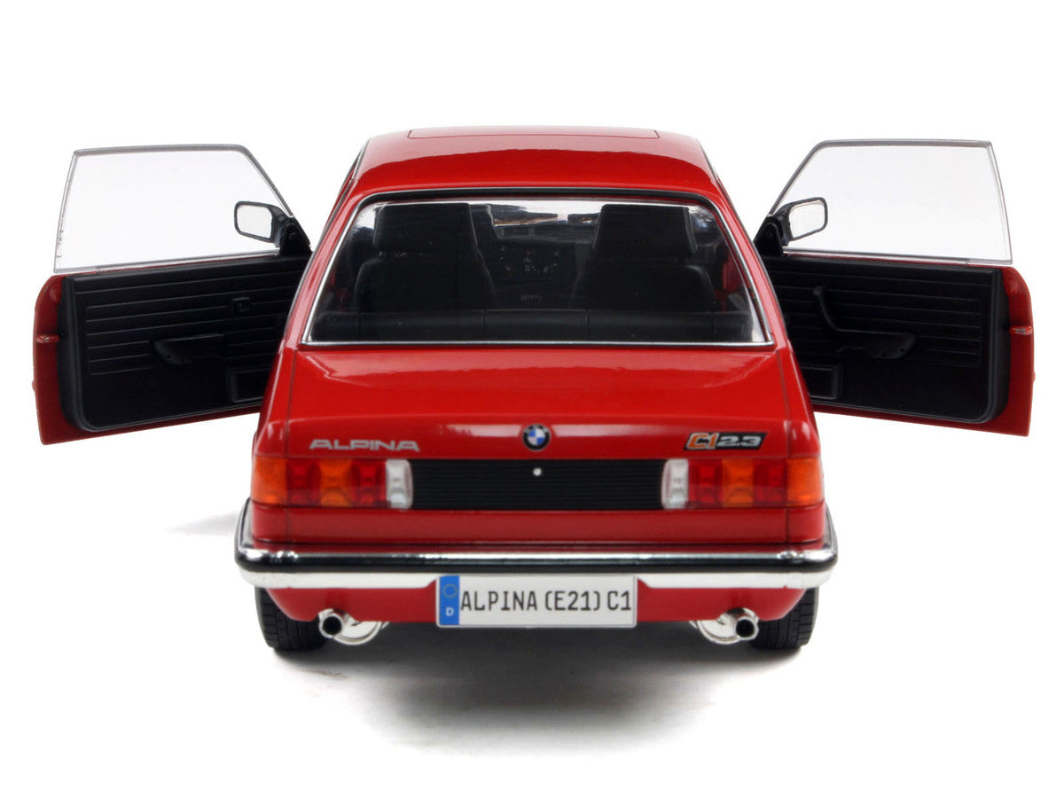 1980 Alpina E21 C1 2.3 Red with Gray Stripes 1/18 Diecast Model Car by Solido LuxuryLifeWay Online Store