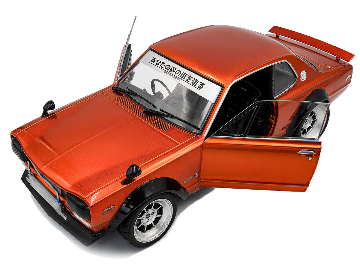 1970 Nissan Skyline (C10) Hakosuka RHD (Right Hand Drive) Orange Metallic 1/18 Diecast Model Car by Solido LuxuryLifeWay Online Store