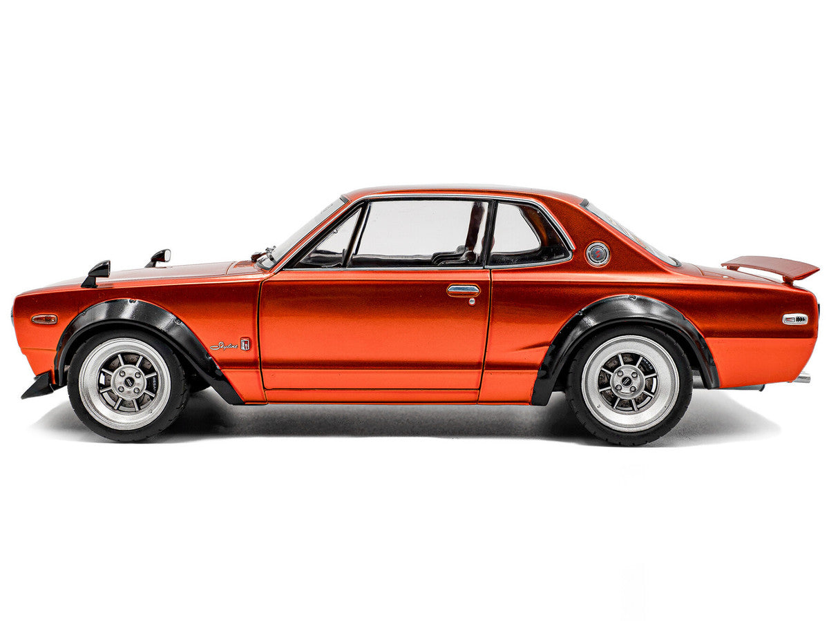 1970 Nissan Skyline (C10) Hakosuka RHD (Right Hand Drive) Orange Metallic 1/18 Diecast Model Car by Solido LuxuryLifeWay Online Store