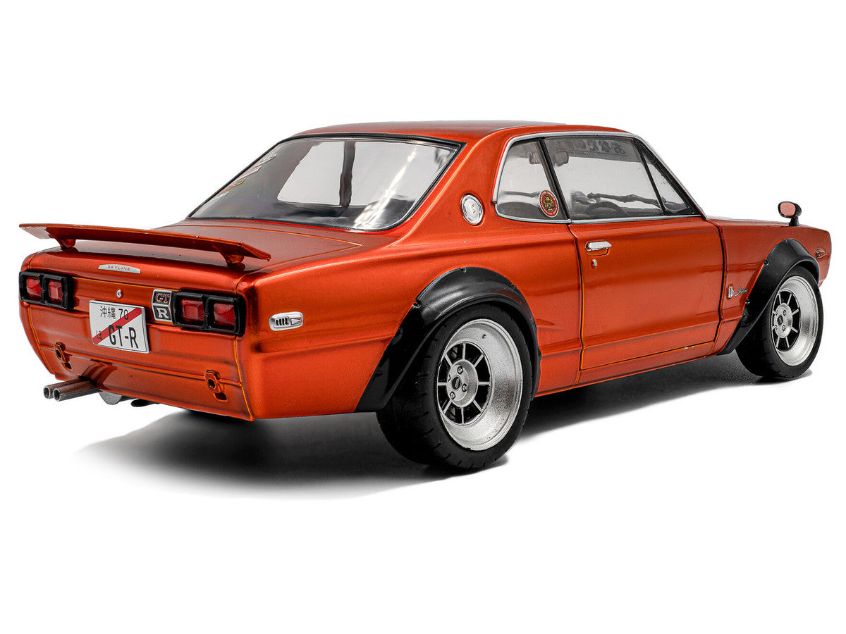 1970 Nissan Skyline (C10) Hakosuka RHD (Right Hand Drive) Orange Metallic 1/18 Diecast Model Car by Solido LuxuryLifeWay Online Store