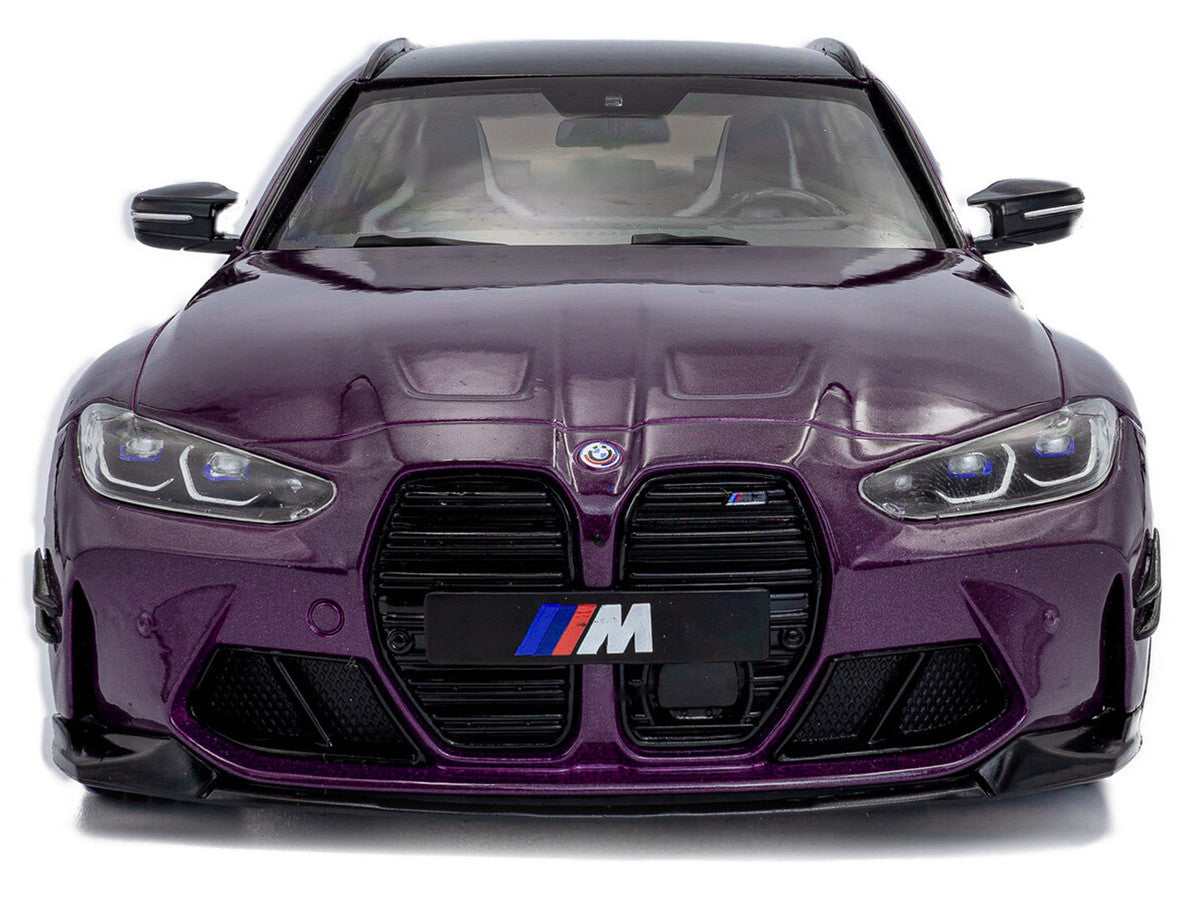 2024 BMW M3 Competition M xDrive Touring Twilight Purple Pearl Metallic with Black Top 1/18 Diecast Model Car by Solido LuxuryLifeWay Online Store